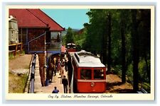 c1930's Coy Ry. Train Station Manitou Springs Colorado CO Vintage Postcard picture