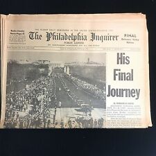 THE PHILADELPHIA INQUIRER November 26 1963 ~ JFK Kennedy Assassination Newspaper picture