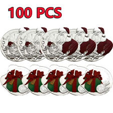 100PCS Santa Claus Round Novelty Collectible Merry Christmas Commemorative Coin picture