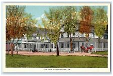 c1920's The Inn Exterior Saegertown Pennsylvania PA Unposted Carriages Postcard picture