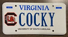 Virginia Personalized Vanity License Plate Collegiate USC COCKY South Carolina picture