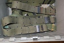 US Military Issue Vietnam Era Nylon OD Green Pistol Belt Brass Buckle L Large picture