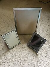 Vintage Picture Frames Brass Silver Tone Metal Set of 3 picture