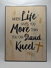 Christian/Inspirational Wall Decor 12 X 9 Wood Heartwood Hollow Made In AMERICA picture