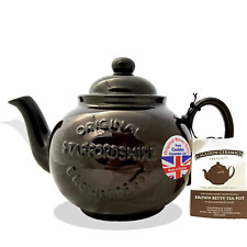 Handmade Original Brown Betty 6 Cup Teapot in Rockingham Brown with 