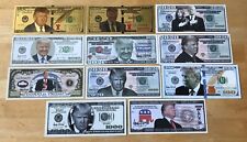 President Donald Trump Lot: (11) Novelty Donald Trump Notes, All Different picture