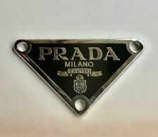 1 Prada Milano Logo little Button Plate Metal Emblem Triangle Plate Vintage picture