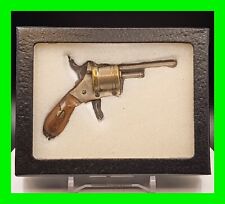 Early 1800's Antique Figural Revolver Pistol Cigar Cutter & Watch FOB w/ Display picture