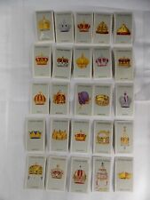 Godfrey Phillips Cigarette Cards Famous Crowns 1938 Complete Set 25 picture