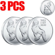3Pcs Tails I Get Head  Sexy Heads Tails Challenge Token Coin Souvenir Coin Gift picture