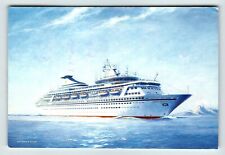 Postcard 4x6 Royal Cruise Line Crown Odyssey Illustration Ship picture