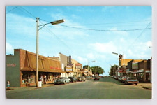 1970'S. EAST TAWAS, MICHIGAN. STREET VIEW. COCA-COLA SIGN. POSTCARD ST2 picture