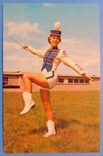 Pretty Girl Majorette c.1950s Postcard Parade Marching Band picture