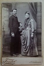 Emporia, KS Cabinet Card couple ID Elmer & Lizzie Little, by F.A. Trader picture