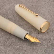 New JINHAO 9019 fountain pen Heartbeat nib SPIN white M golden ink pens picture