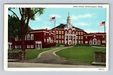Newburyport MA-Massachusetts, High School, Antique Vintage Souvenir Postcard picture