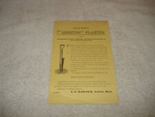 Antique 1891 Babcock's Monitor Planter Advertisement paper Adrian Michigan picture