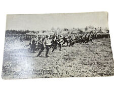 Antique RPPC Real Photo Postcard German Soldiers Charging WWI 1911 picture