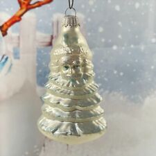 Vintage Blown Glass German Ks Christmas Santa Ornament Kurt Adler Tree Shape picture