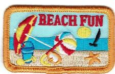 Girl Boy Cub BEACH FUN play playing Patches Crests Badge SCOUTS GUIDE Ball day picture