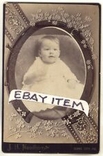 1890ish MABEL PEARL BAKER Grant City MISSOURI Cabinet Card Photograph JH NEEDHAM picture