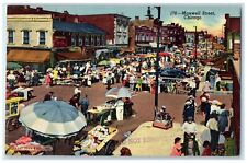 c1940 Ghetto Market Roosevelt Road Halsted St. Maxwell Chicago Illinois Postcard picture