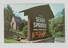 Historic Water Wheel Seven Springs Mountain Resort Champion PA Postcard Unposted picture