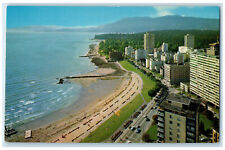 c1960's Birdseye View of English Bay Vancouver British Columbia Canada Postcard picture