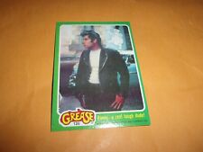 1978 Topps GREASE MOVIE Danny -A Real Tough Dude-JOHN TRAVOLTA (Green)Card #126 picture