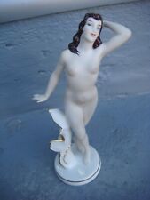  RRR RARE Antique Germany Dresden FR.LIPPERT Nude Woman Porcelain Figurine  picture