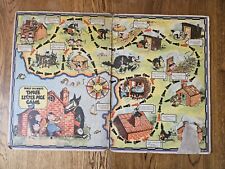 Vintage RARE 1933 Walt Disney's Three Little Pigs & Big Bad Wolf GAME BOARD ONLY picture
