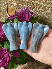 Angelite Stone Carved Angel Psychic Guardian Spiritual Healing Reiki Gems picture