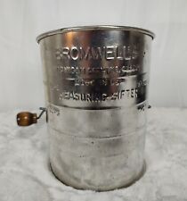 Vintage Bromwell's Measuring Sifter 3 Cup Flour Sifter Metal Handle picture