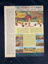 Magazine Ad* - 1948 - Minneapolis-Moline Tractors - Universal 