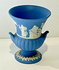 Vintage Wedgewood England Blue Jasperware Mini Vase Urn Neoclassical picture