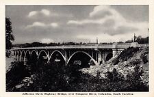 SC~SOUTH CAROLINA~COLUMBIA~JEFFERSON DAVIS BRIDGE OVER CONGAREE RIVER~C.1950 picture