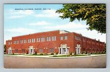 Marion IN, Historic 1928 Memorial Coliseum, Street View VintageIndiana Postcard picture