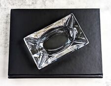 Vintage Clear Glass Mid-Century Rectangle Ashtray, MCM, Catchall picture