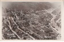 RPPC AERIAL VIEW OF WALLACE IDAHO PHOTO BY TABOR'S 1918-1930 picture