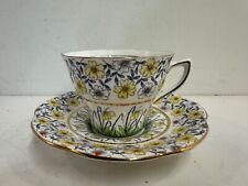 Vintage Rosina Porcelain Cup and Saucer with Yellow Floral Decorations picture
