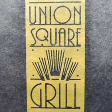 1992 Union Square Grill Restaurant Menu 621 Union Street Seattle Washington picture