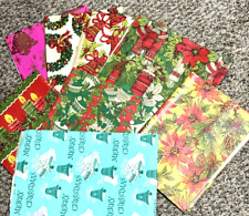 Vintage Flat Fold Wrapping Paper seven different sheets Christmas theme, heavy picture