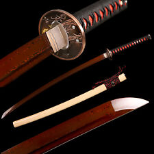 Razor Sharp Damascus Steel Red Blade Japanese Samurai Katana Sword Full Tang picture