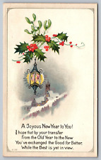 A Joyous New Year to You Embossed Antique Postcard—w/ Poem picture