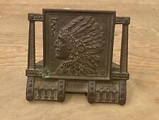 Antique Native American Indian CJO JUDD Cast Iron Napkin Half Holder Desk Wall picture