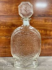 Vintage 1953 Schenley Embossed Whiskey Bottle W/ Cork Glass Stopper Decanter picture