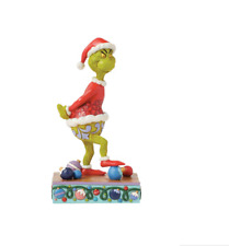 Jim Shore Christmas Grinch Stepping on Ornaments # 6015219 NIB picture