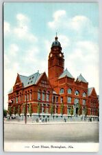 Birmingham Alabama~Jefferson County Court House~Close Up~Men on Corner~1908 PC picture