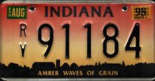 Vintage 1998 INDIANA RV License Plate - Crafting Birthday MANCAVE slf picture