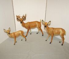 Vintage Breyer Deer Family Figure Set Stag/Buck Doe Fawn 1970s USA 3123 READ picture